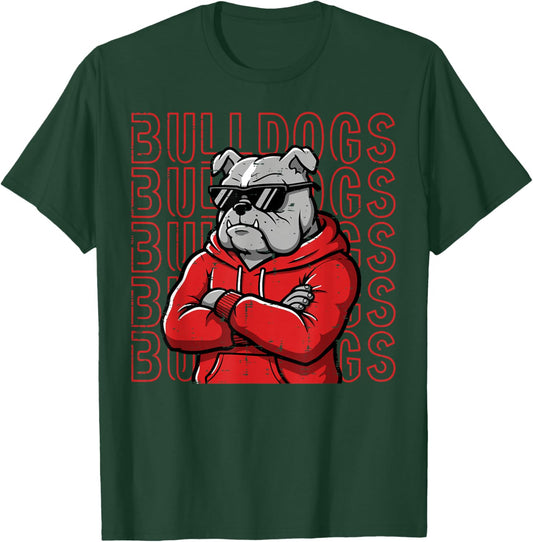 Bulldog Women Kids Boys Girls Men Youth Teen T-Shirt - T-Shirt | Forest