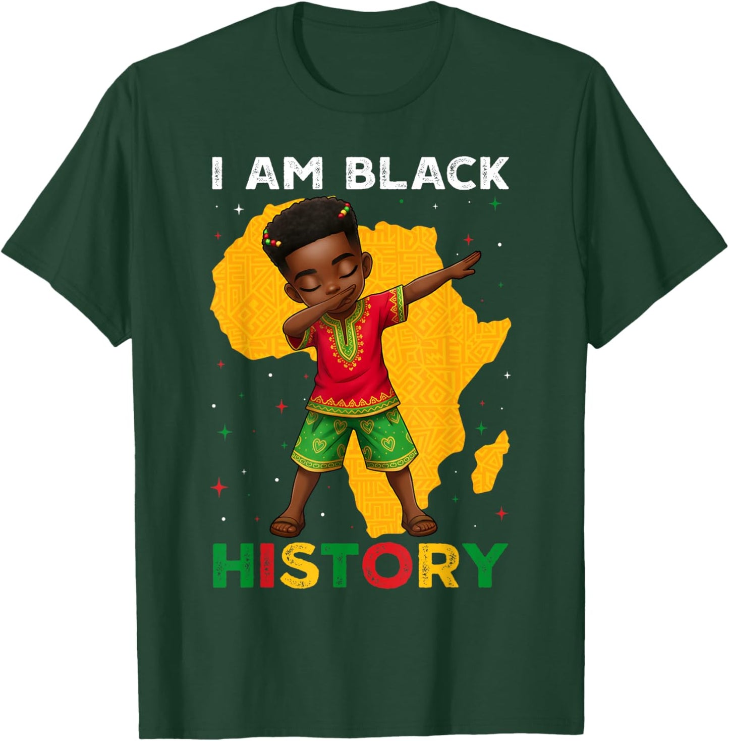 Black History Month African American Afro Boys Kids Toddler T-Shirt - T-Shirt | Forest