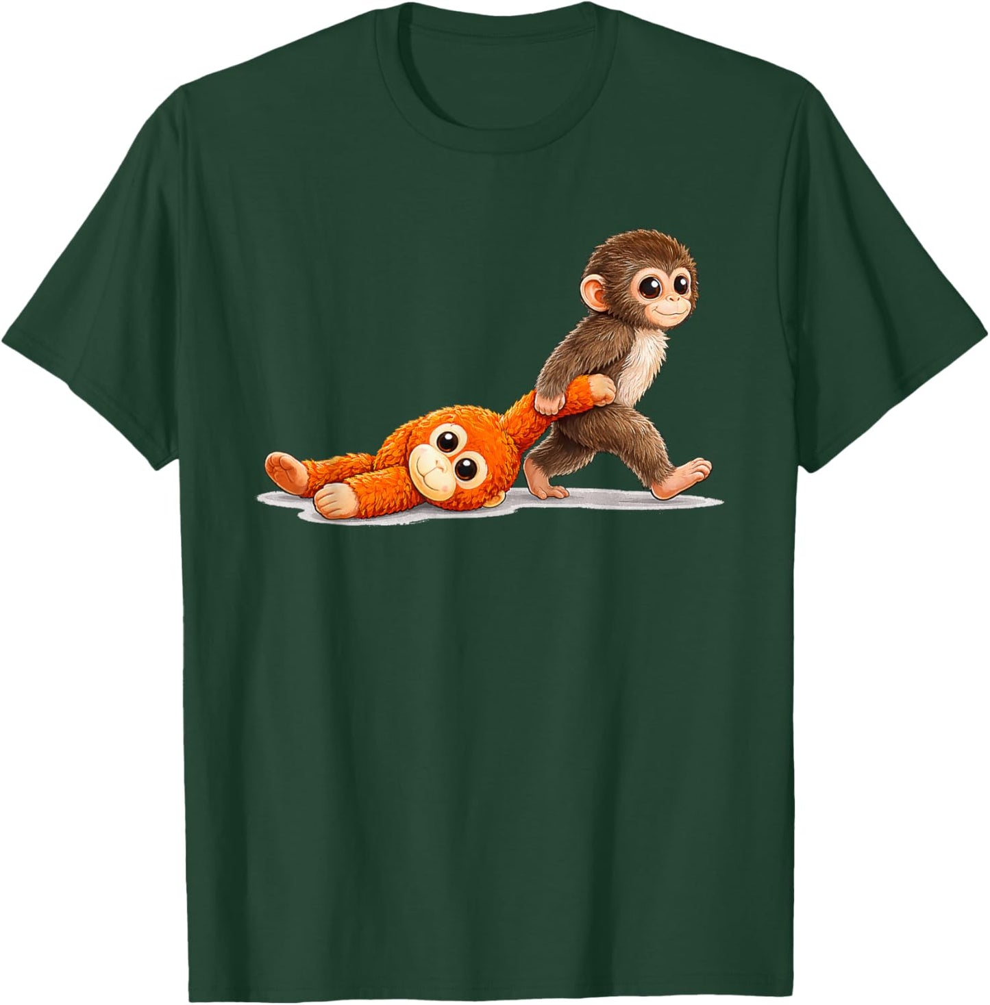 Retro Cute Monkey Punch Ultimately i Have to be Brave Viral T-Shirt - T-Shirt | Forest