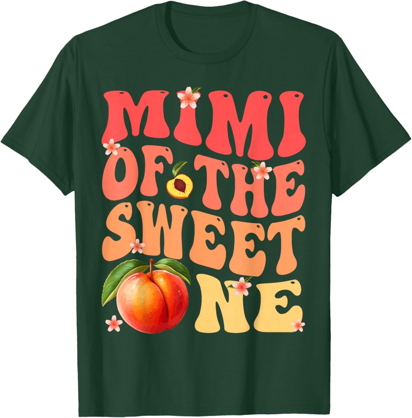 Mimi of The Sweet One 1St Birthday Girl Peach Groovy T-Shirt - T-Shirt | Forest