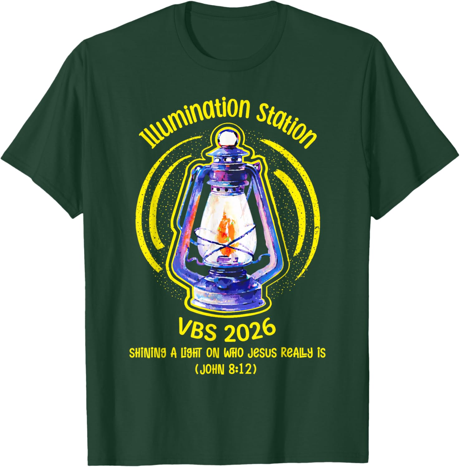 Illumination Station VBS 2026 Faith Bible Verse Summer Kids T-Shirt - T-Shirt | Forest