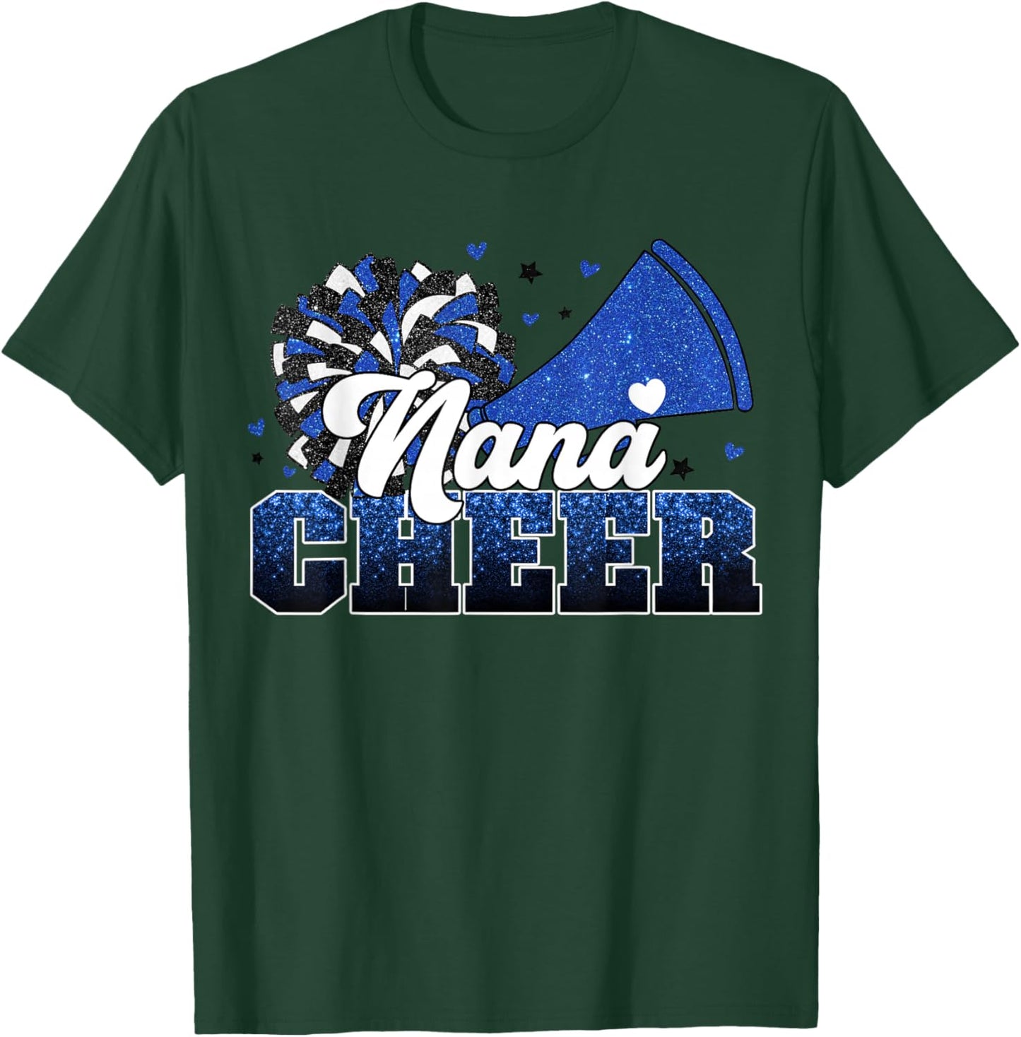 Cheer Nana My Favorite Cheerleader Calls Me Nana Gigi Blue T-Shirt - T-Shirt | Forest