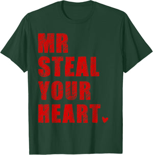 Funny Valentine Vibe Hearts Love Outfit Toddler Boy Kid T-Shirt - T-Shirt | Forest