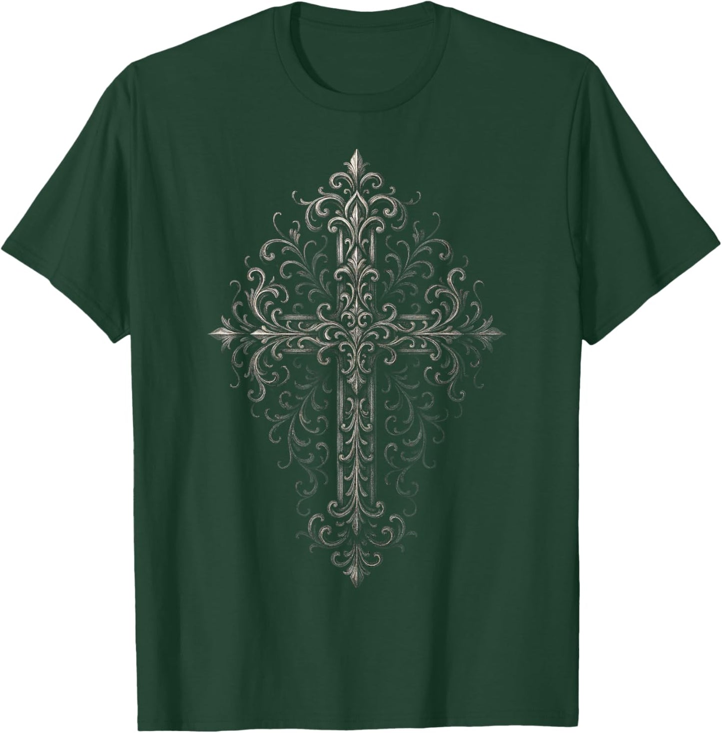 Ornate Cross - Gothic Grunge Alt Aesthetic T-Shirt - T-Shirt | Forest