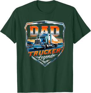 Semi Truck Driver Trucking T-Shirt - T-Shirt | Forest