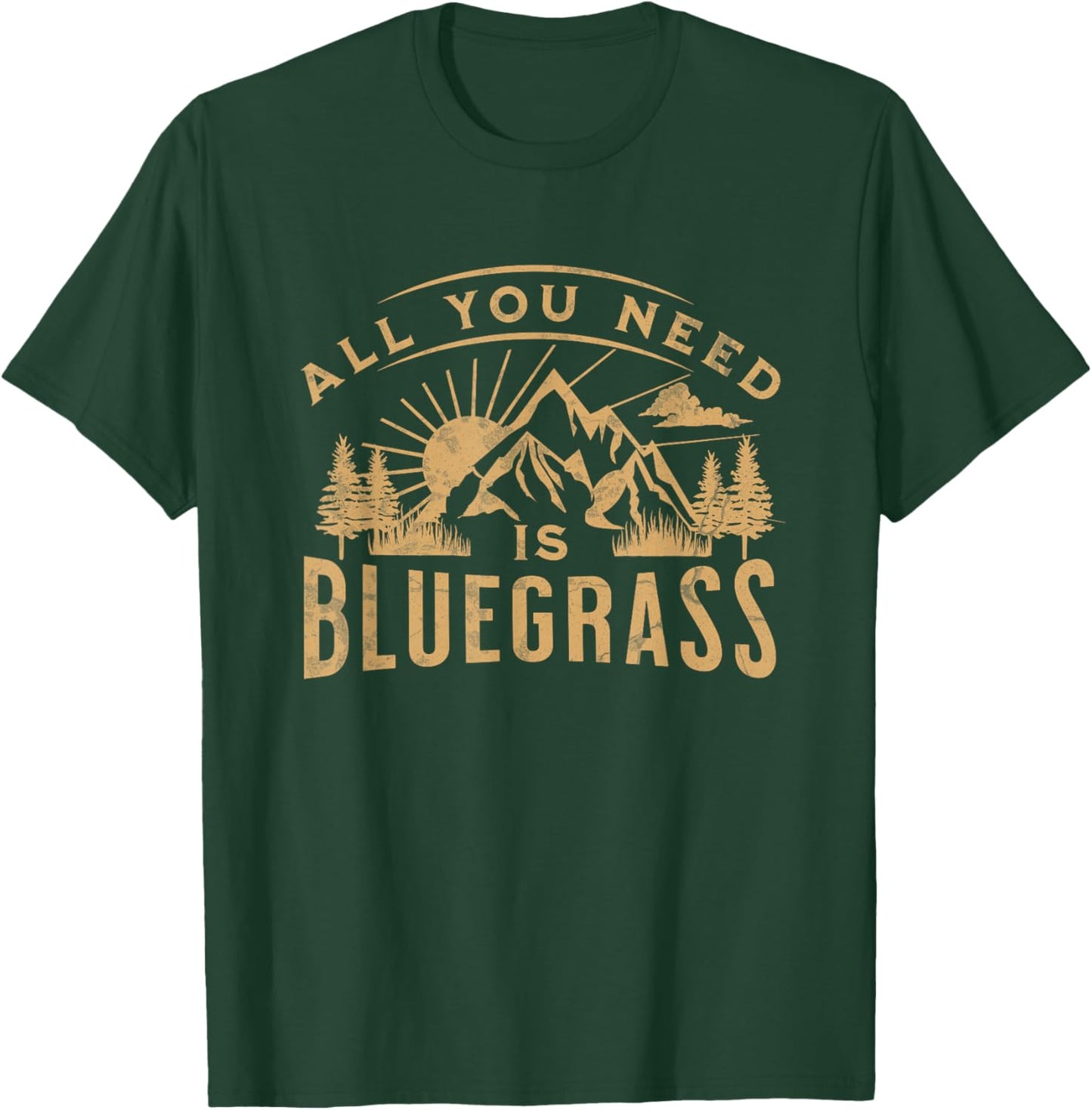 Bluegrass Music Lover Appalachian Design T-Shirt - T-Shirt | Forest