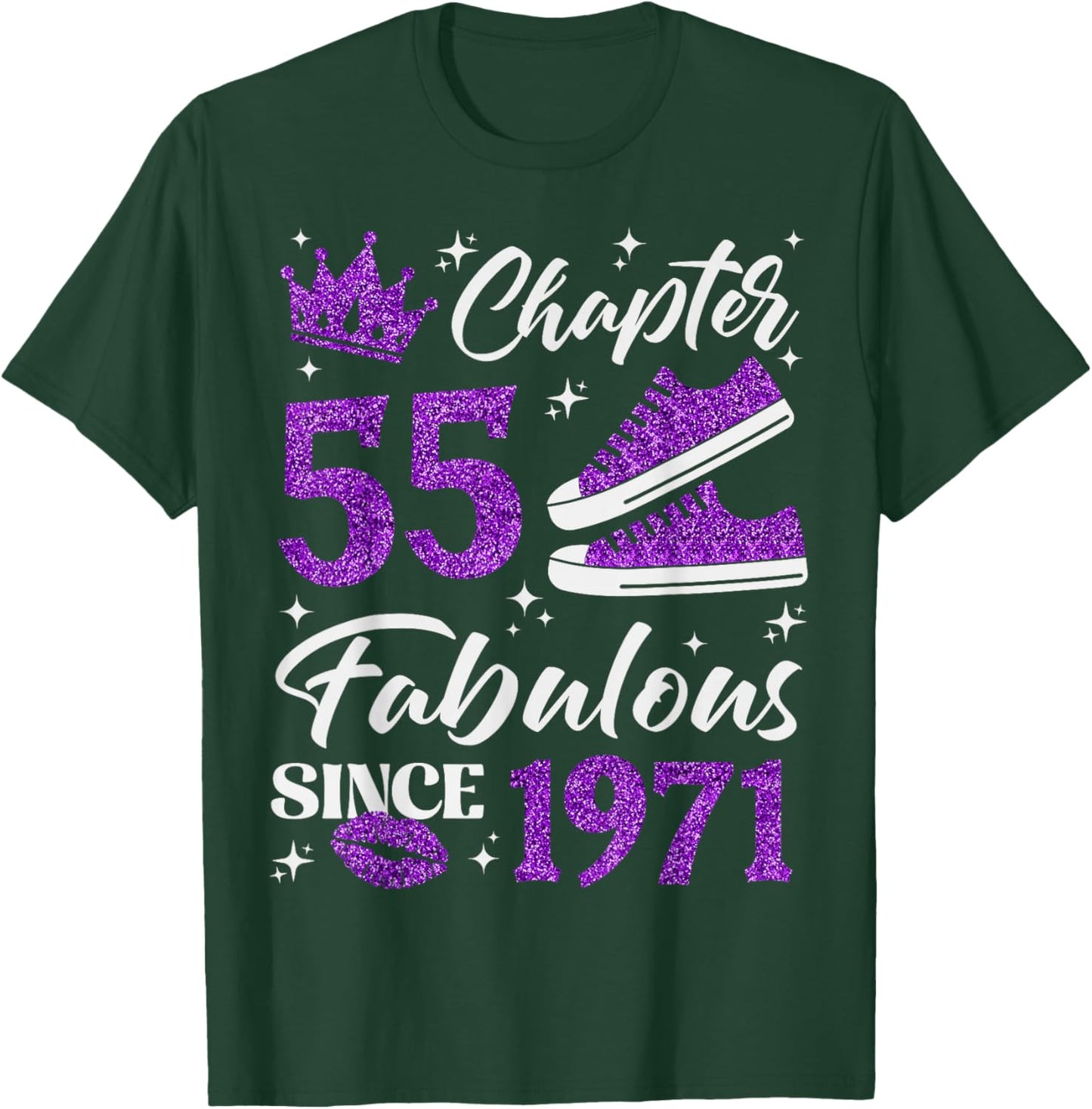 Chapter 55 Fabulous Since 1971 55Th Birthday Women Lady T-Shirt - T-Shirt | Forest