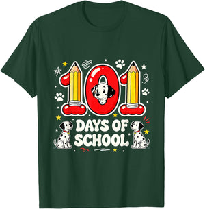 101 Days of School Cute Puppy Classroom Design T-Shirt - T-Shirt | Forest