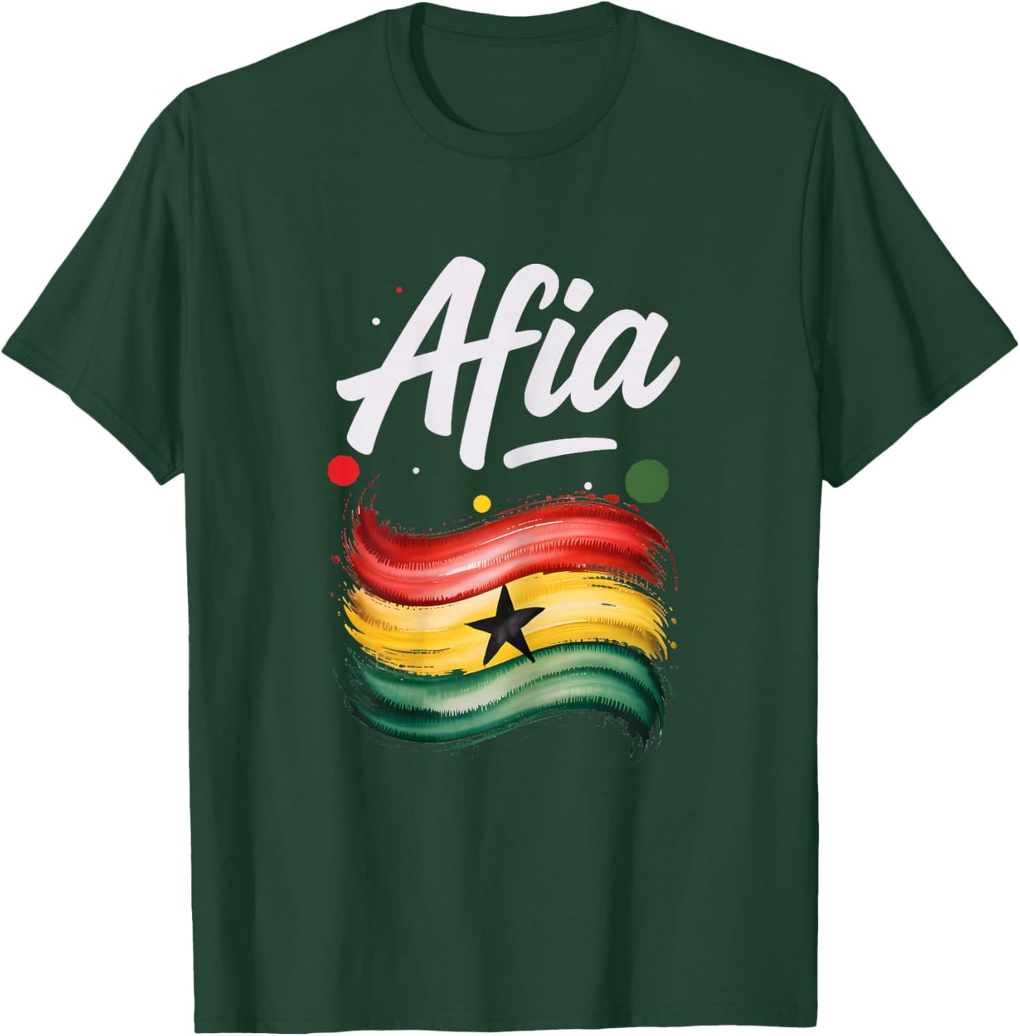 Afia Ghana Flag Ghanaian Name Birthday Gift T-Shirt - T-Shirt | Forest