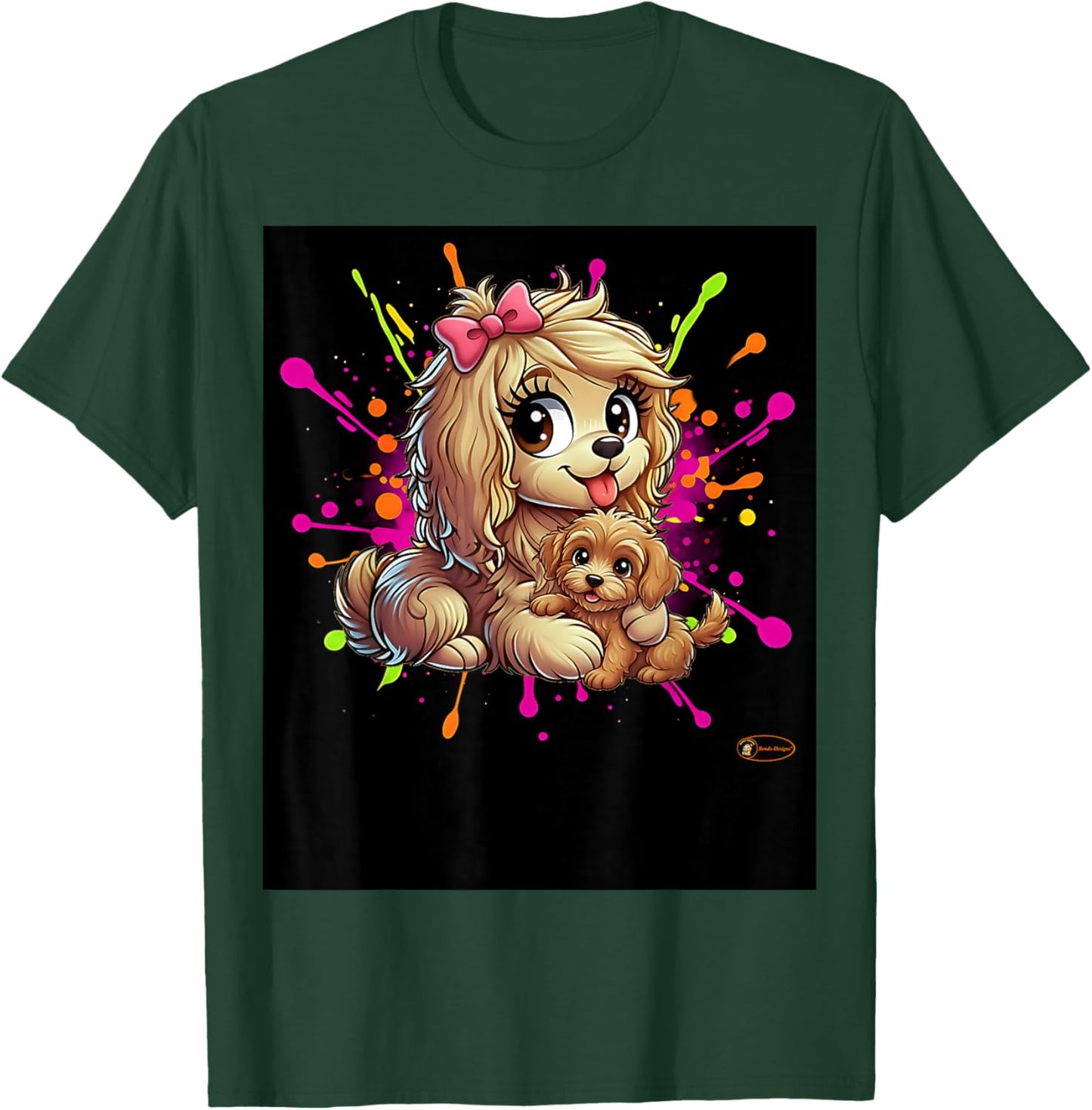 Cute Puppy Love Cartoon Design for Kids and Dog Lovers T-Shirt - T-Shirt | Forest