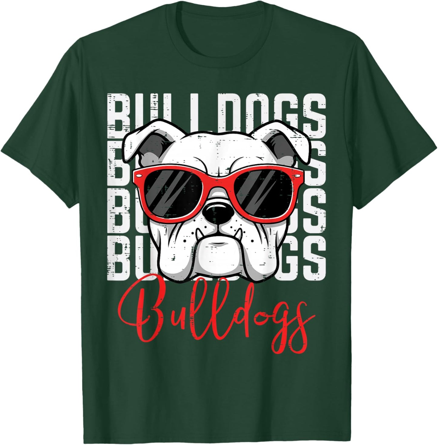 Bulldog Men Women Boys Girls Youth Kids Teen T-Shirt - T-Shirt | Forest
