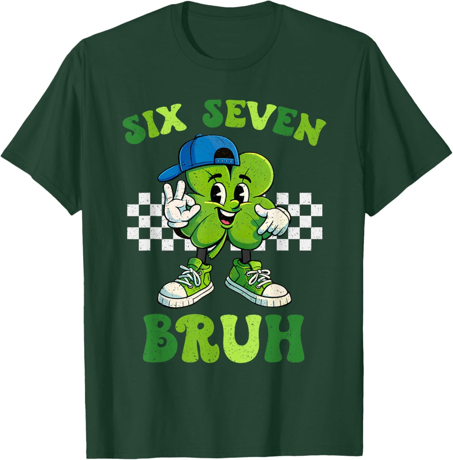 Six Seven Bruh 67 Meme St Patricks Day for Boys Youth Kids T-Shirt - T-Shirt | Forest