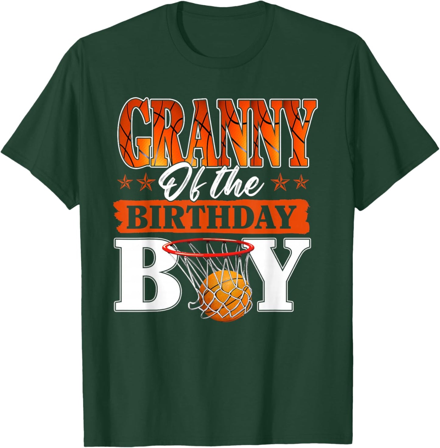 Basketball Granny of The Birthday Boy Family Matching T-Shirt - T-Shirt | Forest