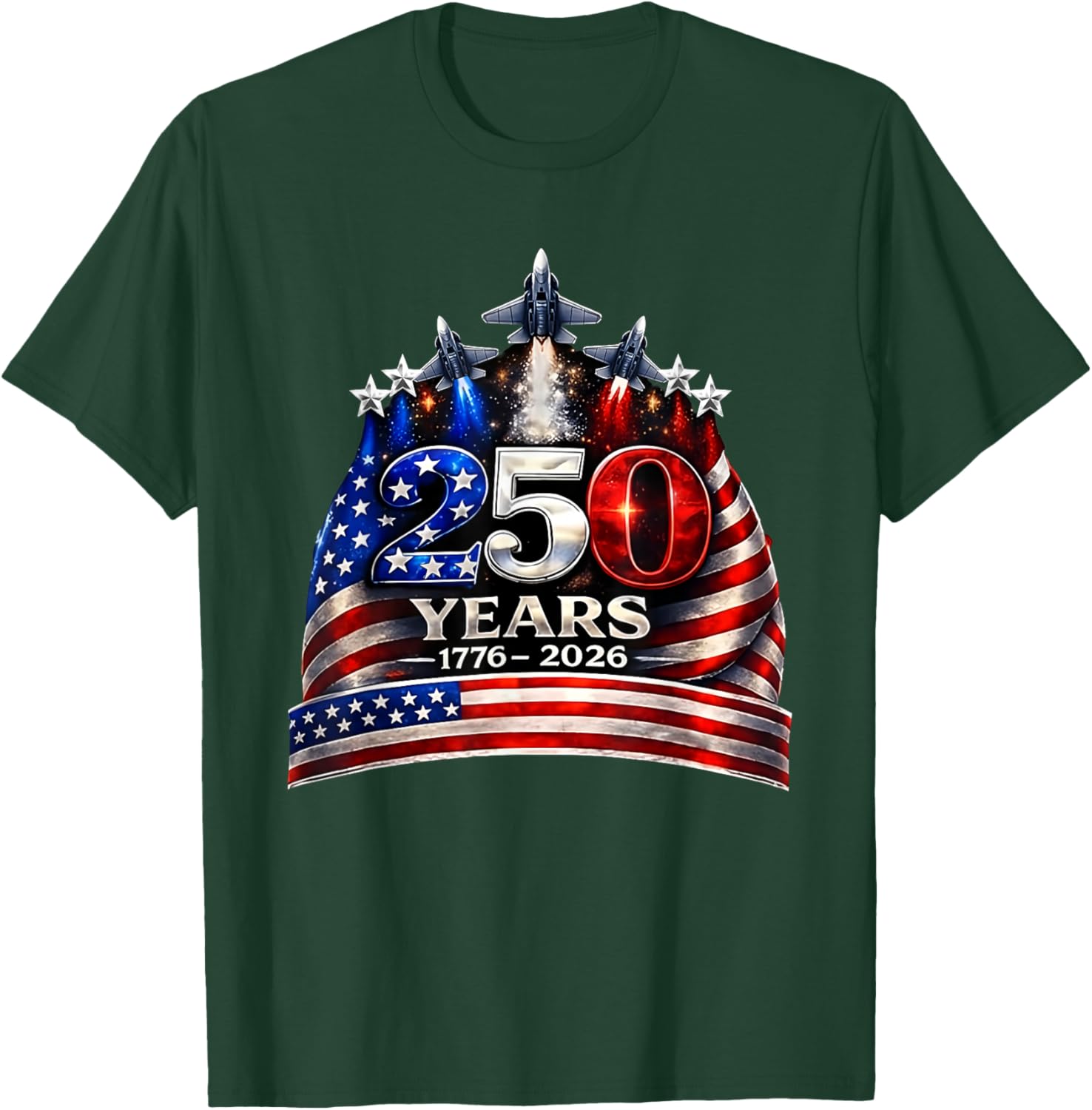 250 Anniversary USA Shirt Patriotic July 4th American Flag T-Shirt - T-Shirt | Forest