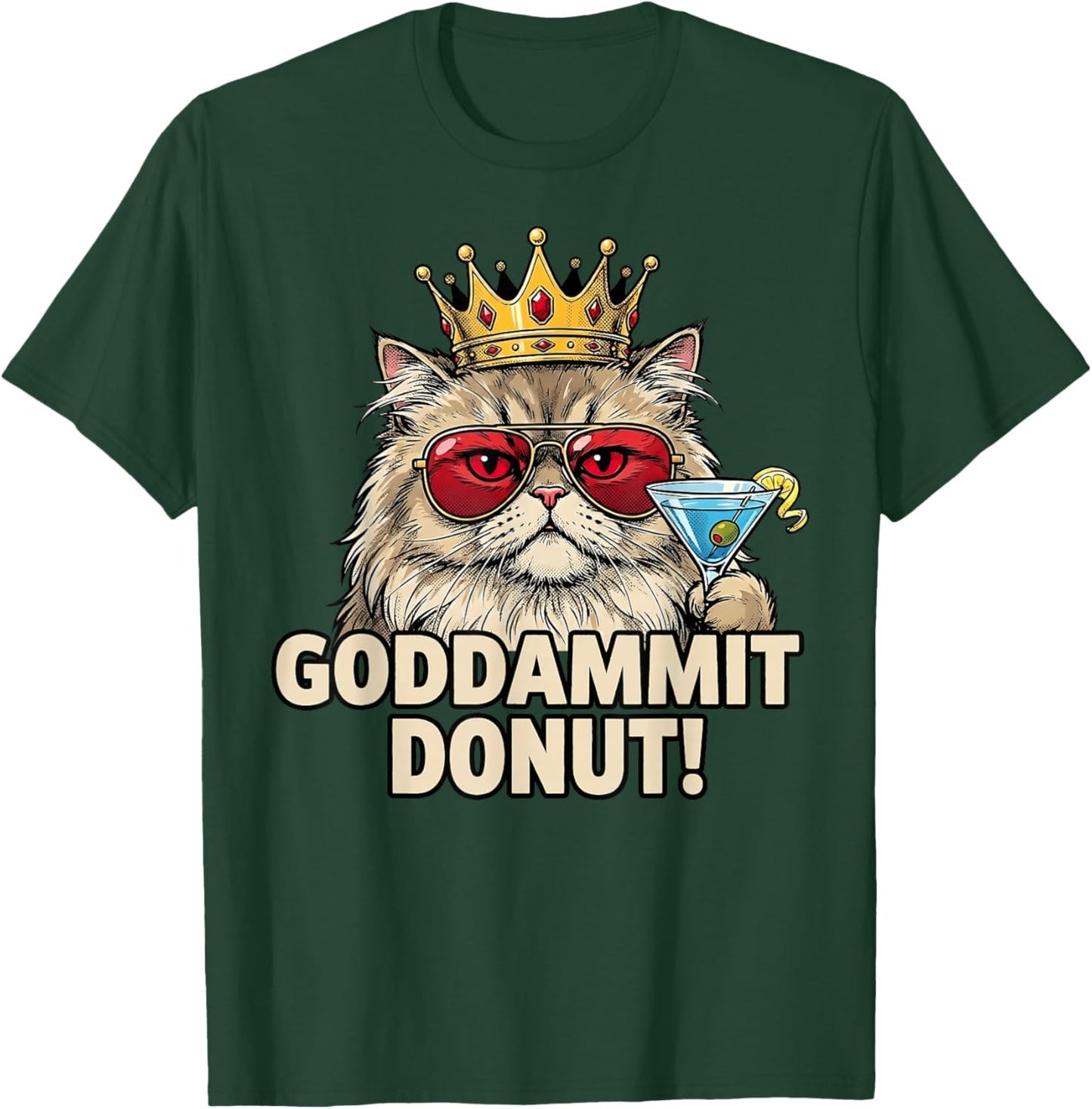 Donut Princess Cat Meme – Kawaii Funny Cartoon Style T-Shirt - T-Shirt | Forest