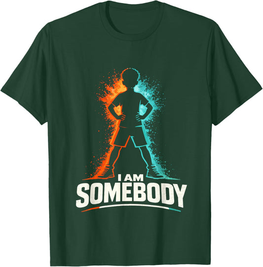 I Am Somebody Black Boy Empowerment T-Shirt - T-Shirt | Forest