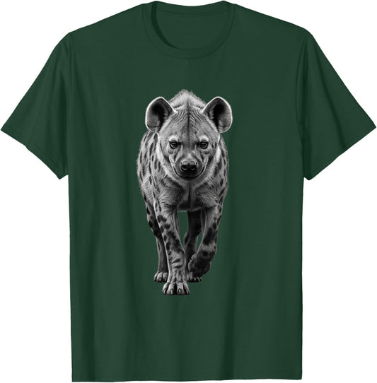 Retro Hyena Illustration Savanna Wildlife Predator Nature T-Shirt - T-Shirt | Forest