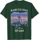Barcelona Spain Souvenir City Skyline Family Women Men Kids T-Shirt - T-Shirt | Forest