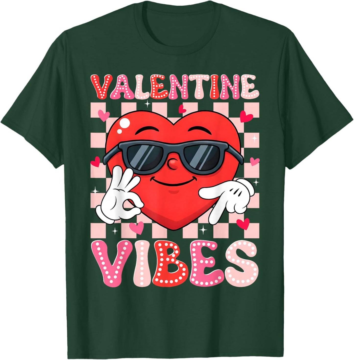 Valentine Vibes Six Seven 6 7 Meme Slang Heart Boy Girl Kids T-Shirt - T-Shirt | Forest