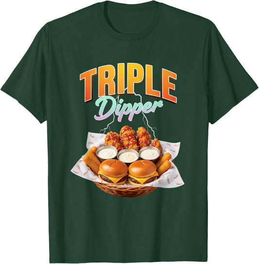 Chicken, Triple Dipper Addict T-Shirt - T-Shirt | Forest