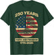 250 Years Faith Freedom Tree Cross 250th Anniversary USA Men T-Shirt - T-Shirt | Forest