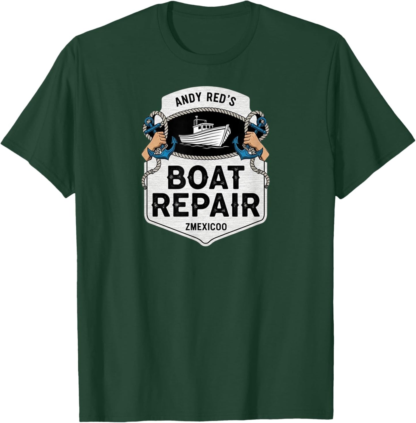 Vintage Andy and Red's Boat Repair Fishing Charters Boating T-Shirt - T-Shirt | Forest