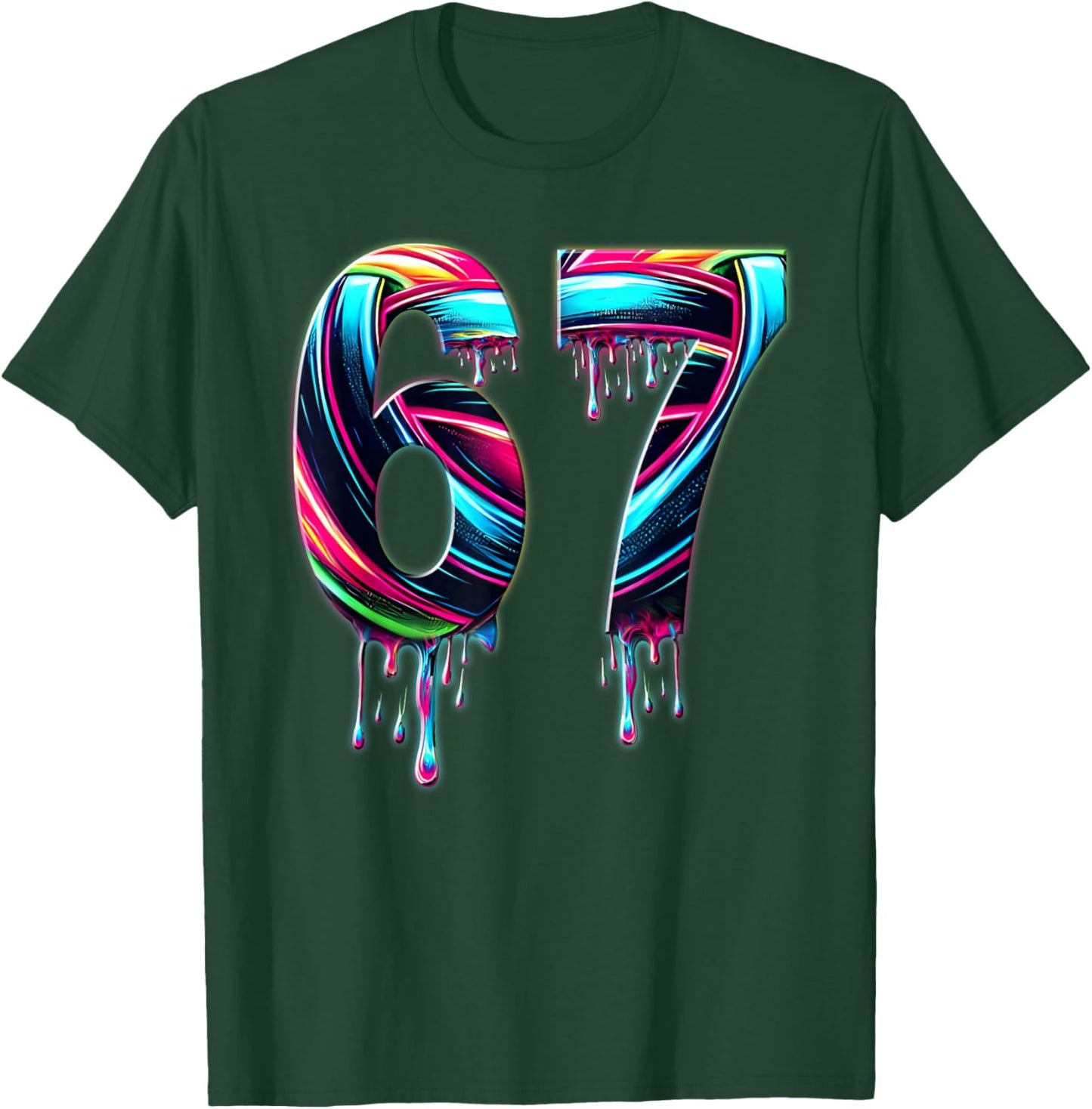 67 Six Seven 6 7 Meme Design Funny 6 7 T-Shirt - T-Shirt | Forest