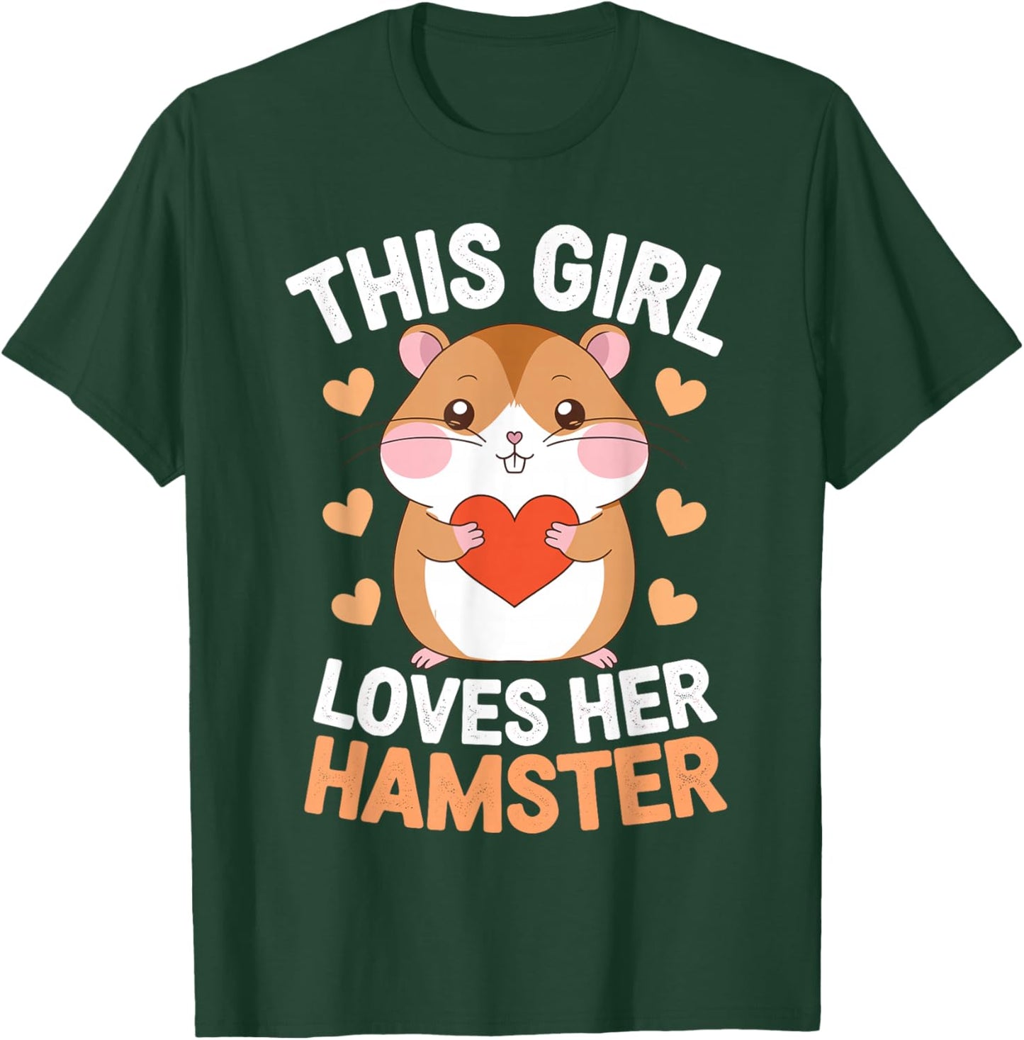 Hamster Art for Girls Women Hamster Lover Animal Hamster T-Shirt - T-Shirt | Forest