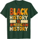 Black History is American History Retro Typography T-Shirt - T-Shirt | Forest