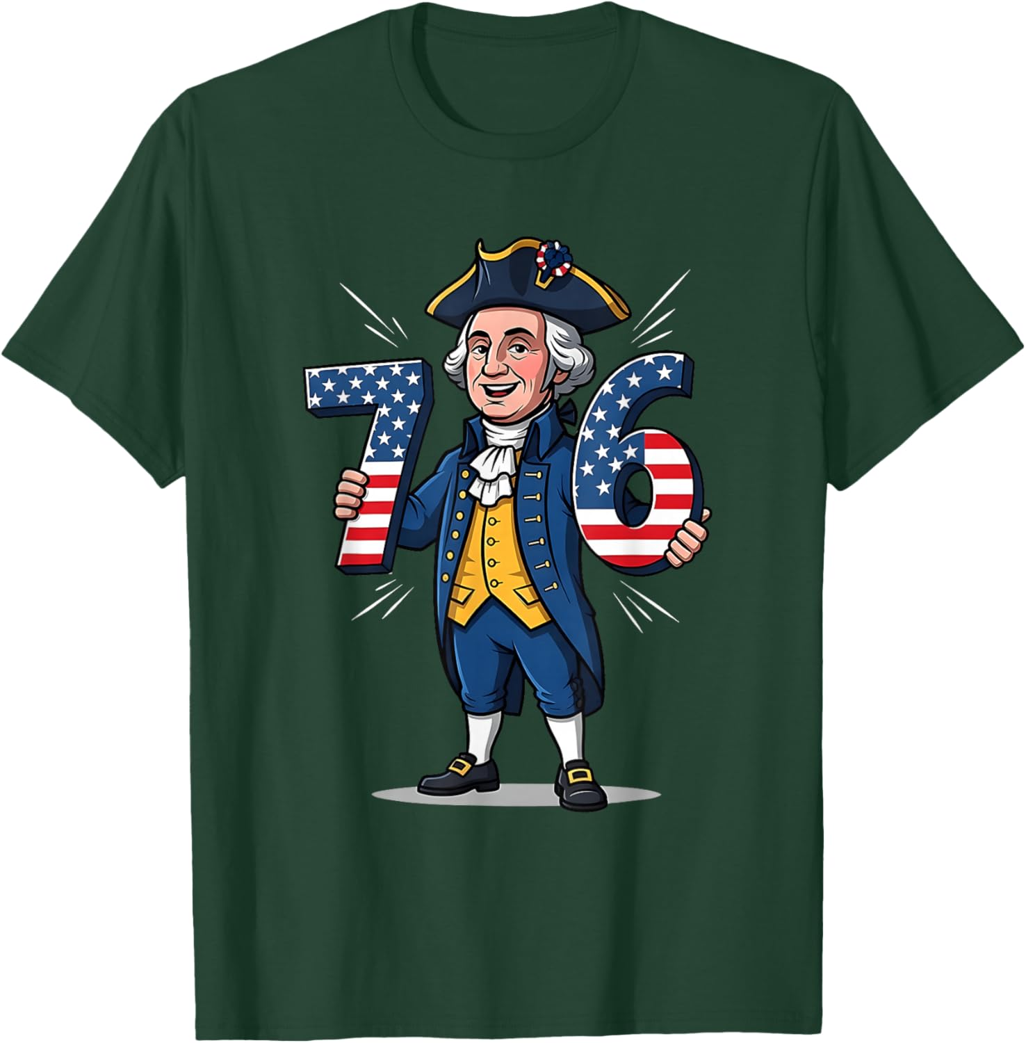 6-7 7-6 George Washington Six Seven Meme Gen Alpha Slang T-Shirt - T-Shirt | Forest