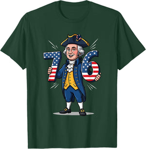 6-7 7-6 George Washington Six Seven Meme Gen Alpha Slang T-Shirt - T-Shirt | Forest