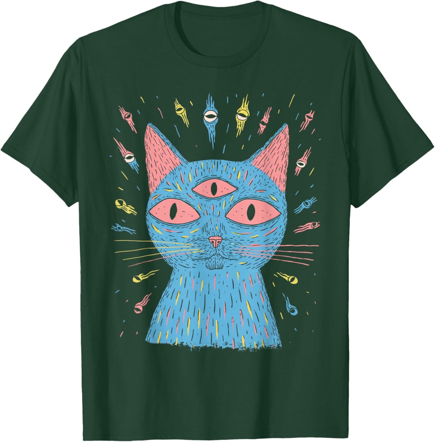 Third Eye Cat T-Shirt - T-Shirt | Forest