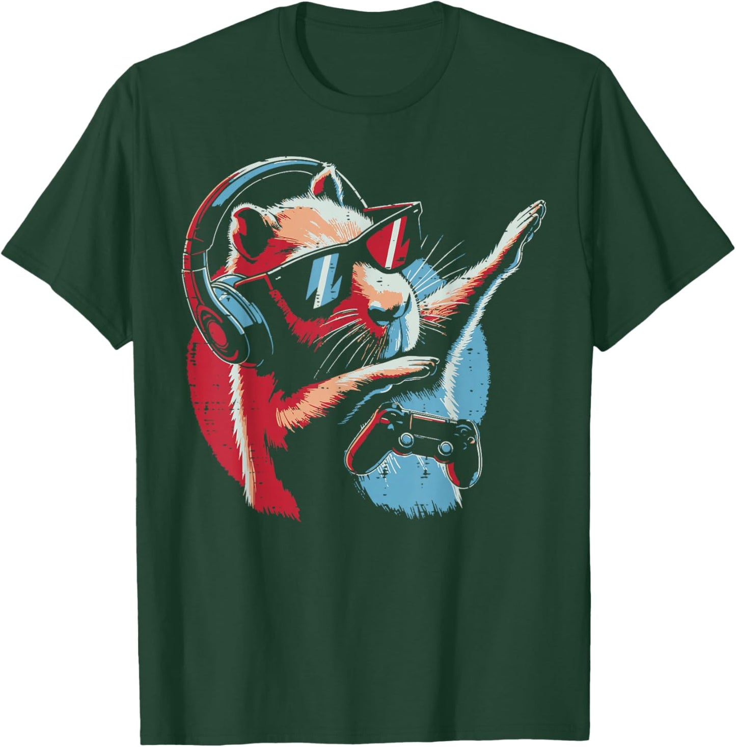Capybara Gaming Controller Dab Gamer Capy Boys Kids Men Teen T-Shirt - T-Shirt | Forest