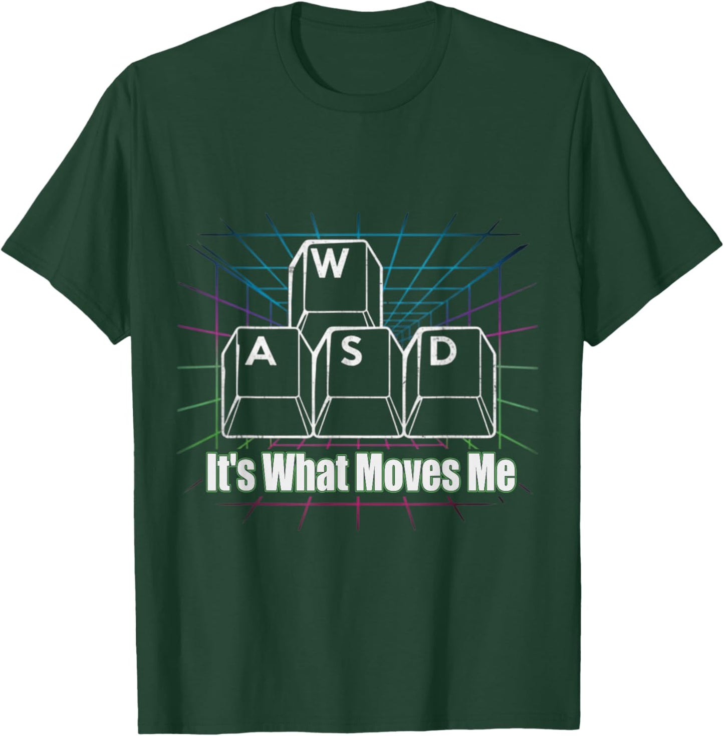 WASD It's What Moves Me - Funny PC Gamer Computer Nerd T-Shirt - T-Shirt | Forest