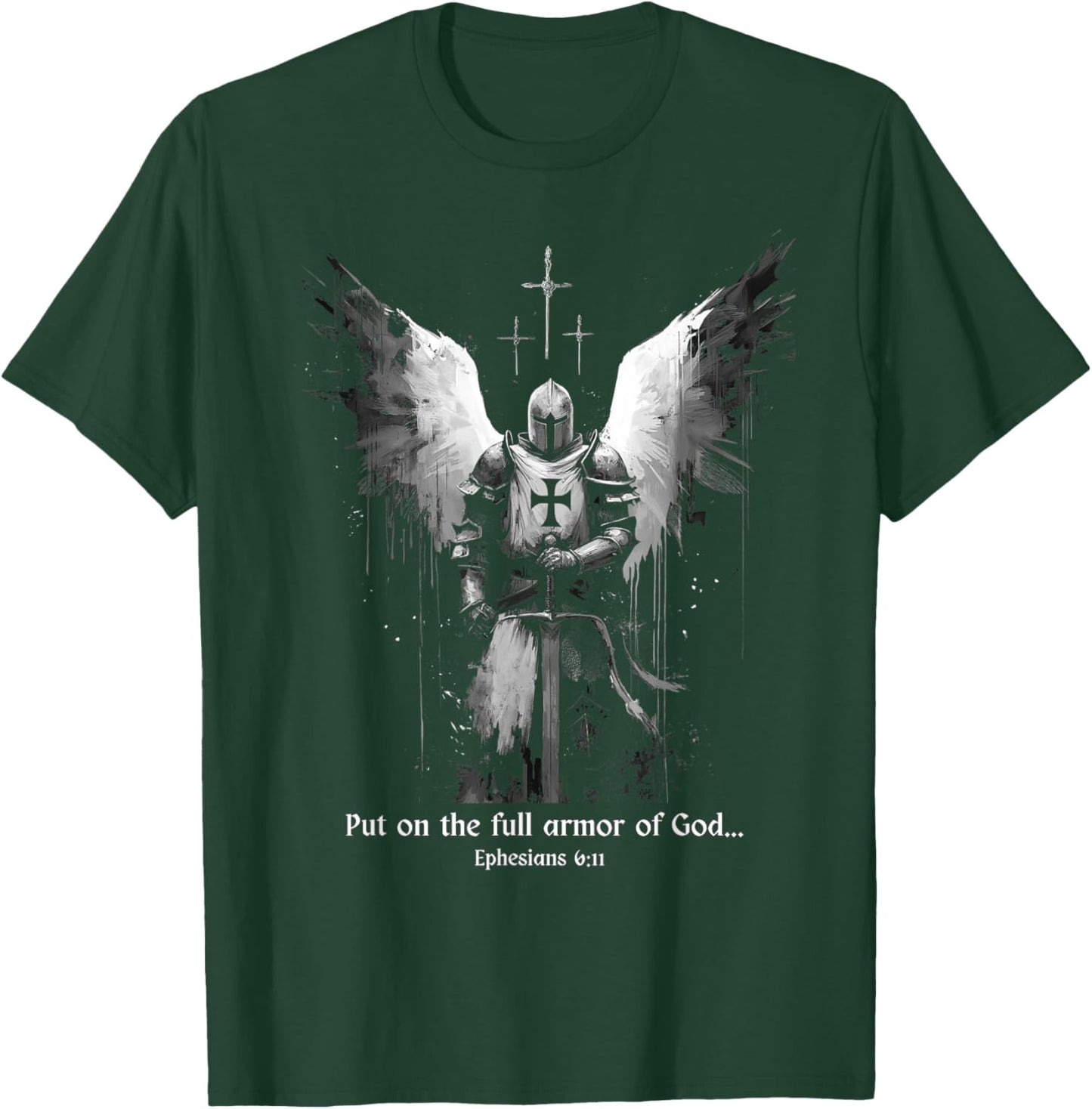 Christian Knight Templar Crusader Warrior Catholic Men Women T-Shirt - T-Shirt | Forest