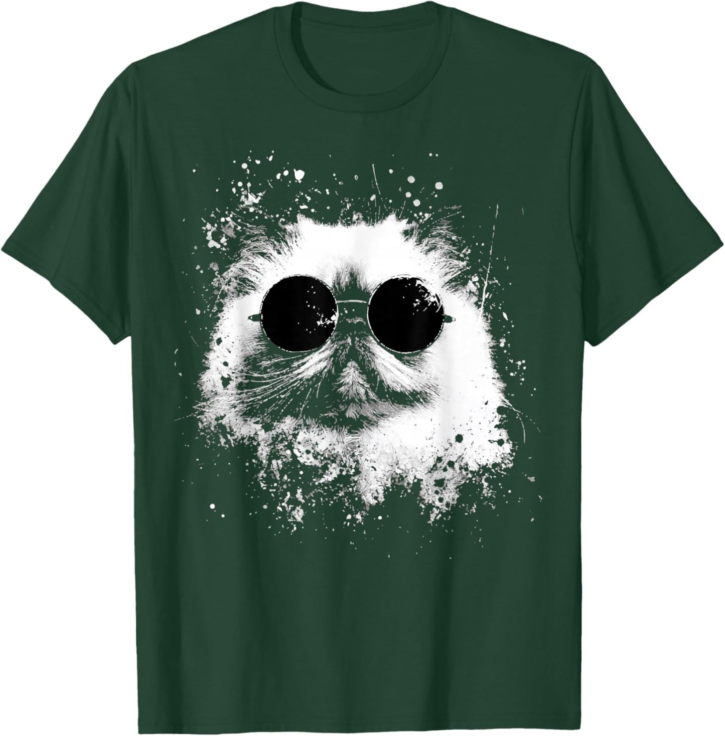 Himalayan Cat with Sunglasses Grunge Style Hipster T-Shirt - T-Shirt | Forest