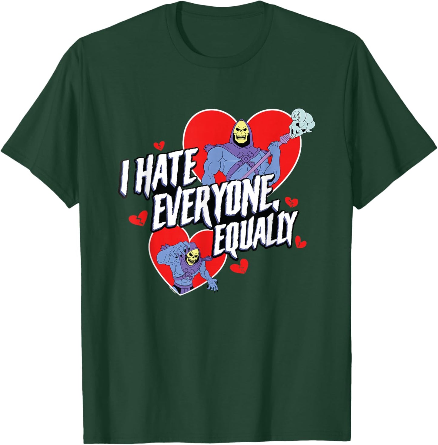 Skeletor Valentine's Day I Hate Everyone Equally T-Shirt - T-Shirt | Forest