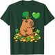 Lucky Capybara St Patricks Day Clover Leprechaun Hat Kawaii T-Shirt - T-Shirt | Forest