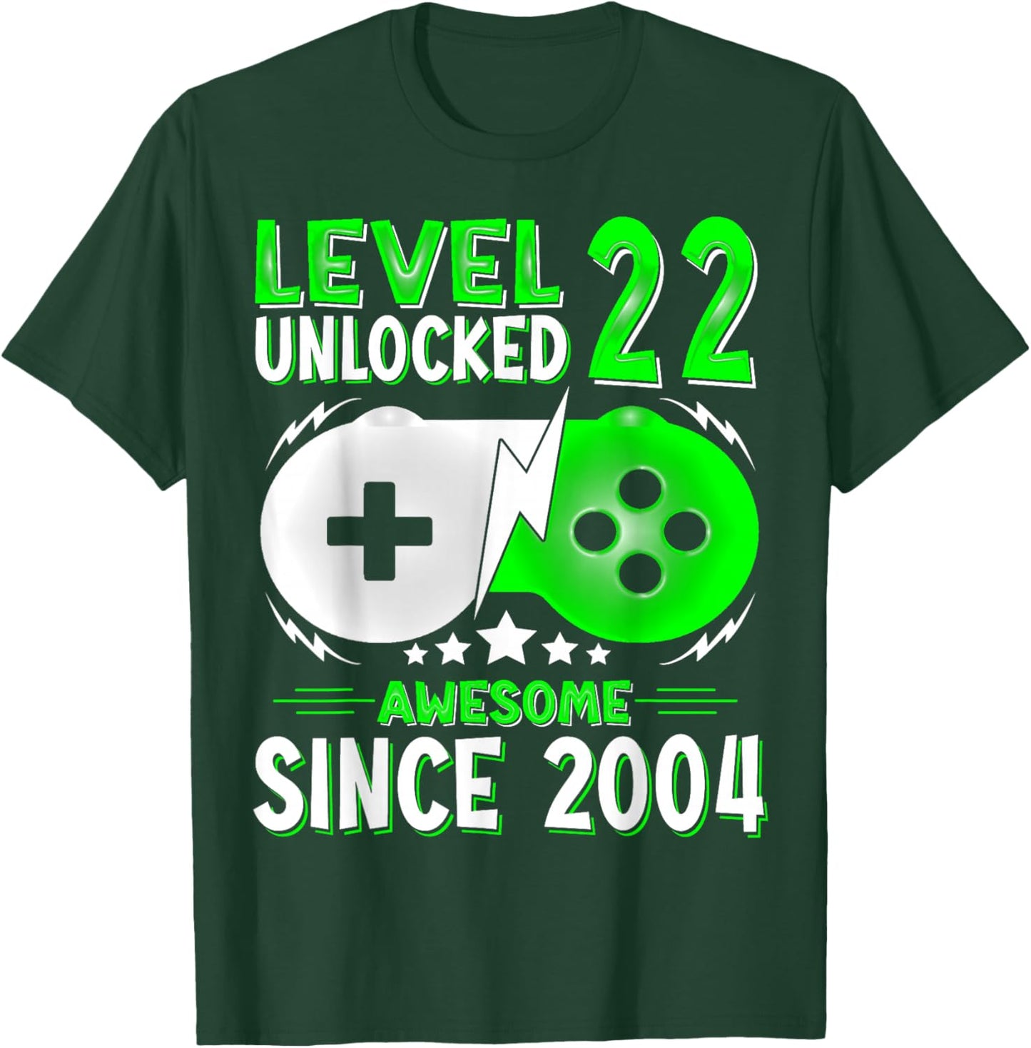 Level 22 Unlocked Birthday 22 Years Old Gifts 22nd Birthday T-Shirt - T-Shirt | Forest