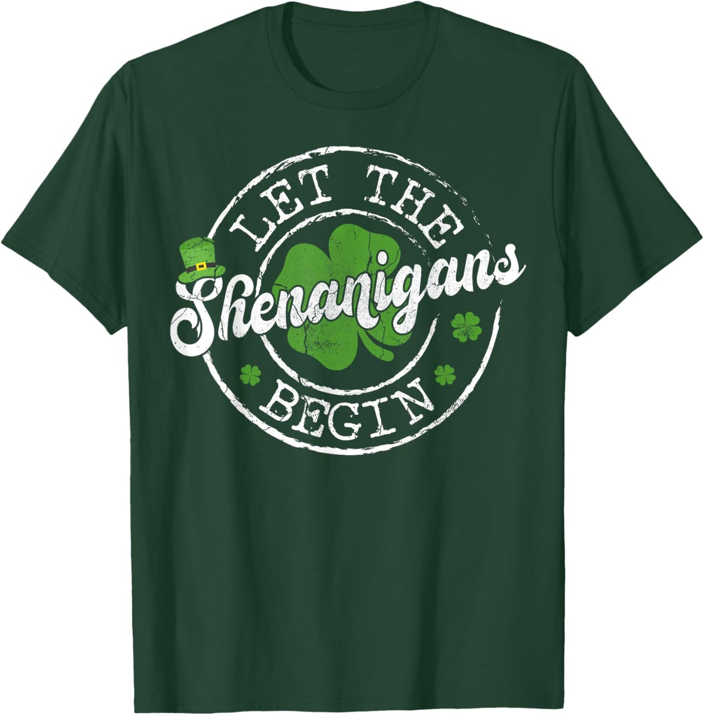 Let The Shenanigans Begin for Kids Boy Women St Patricks Day T-Shirt - T-Shirt | Forest