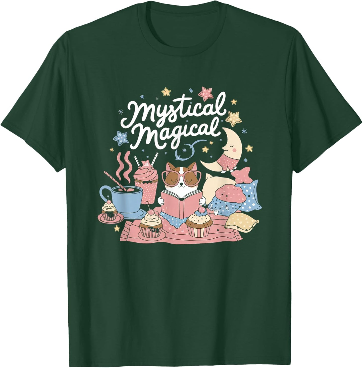 Mystical Magical Retro Aesthetic Space Gift Men Women T-Shirt - T-Shirt | Forest