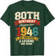 80 Year Old Vintage Awesome Since 1946 80th Birthday T-Shirt - T-Shirt | Forest