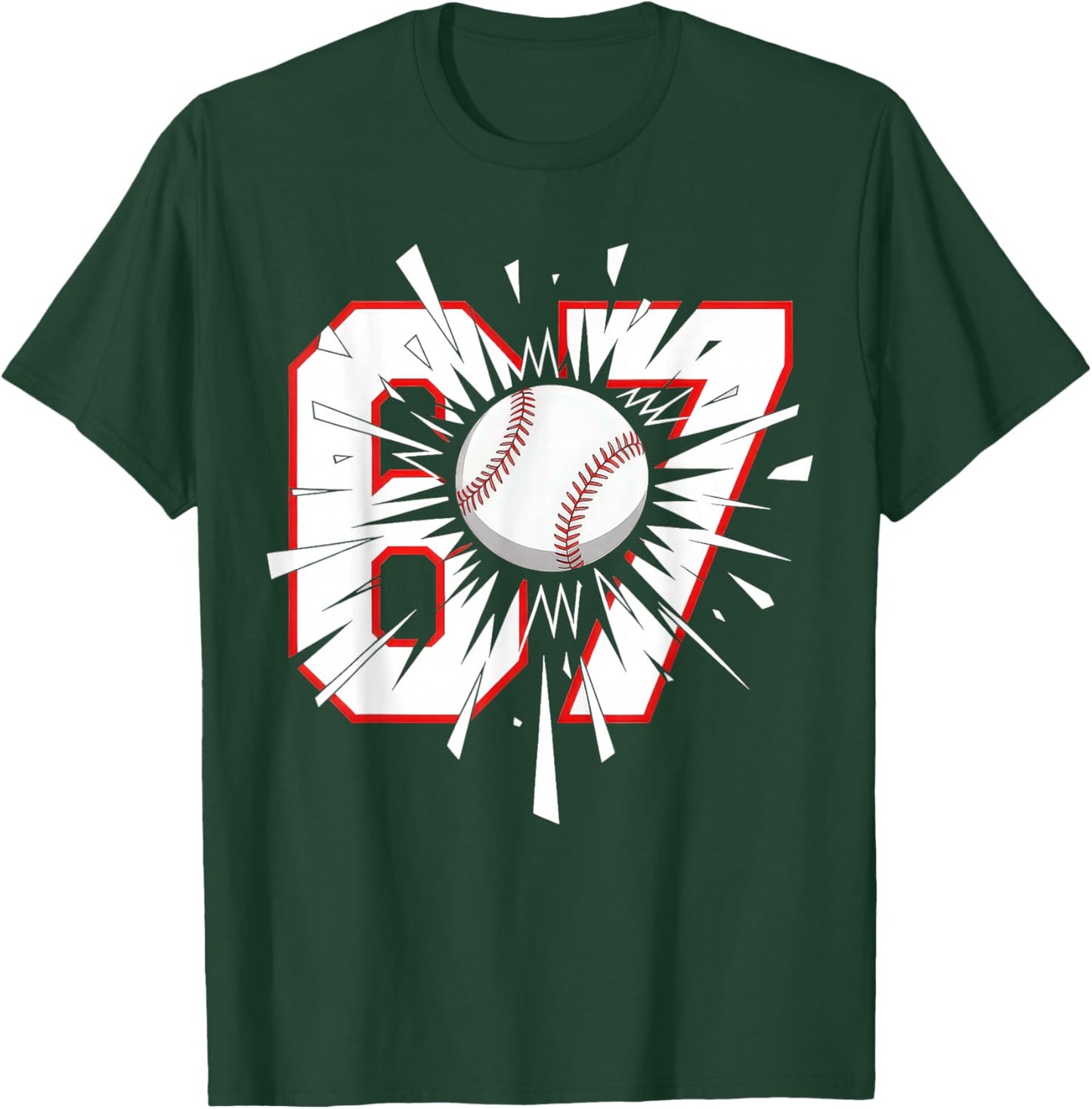 67 Baseball Six Seven 6 7 Meme 6-7 T-Shirt - T-Shirt | Forest