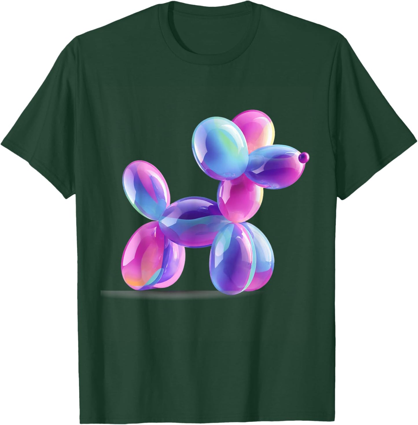 Dopamine Aesthetic Balloon Dog Colorful Art T-Shirt - T-Shirt | Forest