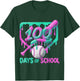 100 Days of School Baseball Ice Cream Drip 100th Day Player T-Shirt - T-Shirt | Forest