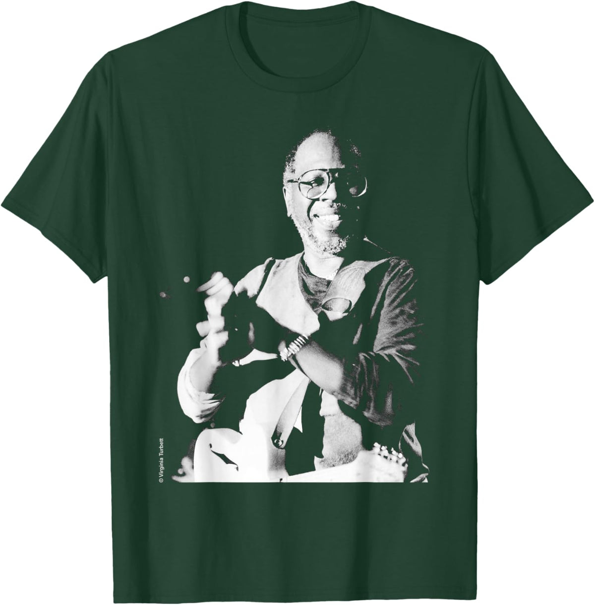 Curtis Mayfield Soul Live Liverpool 1984 by Virginia Turbett T-Shirt - T-Shirt | Forest