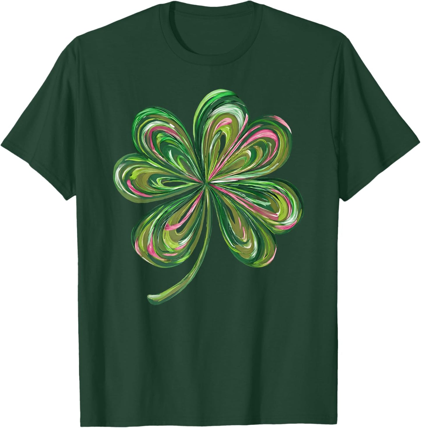 Coquette Shamrock Bow St Patrick’s Day Lucky Clover Kids T-Shirt - T-Shirt | Forest