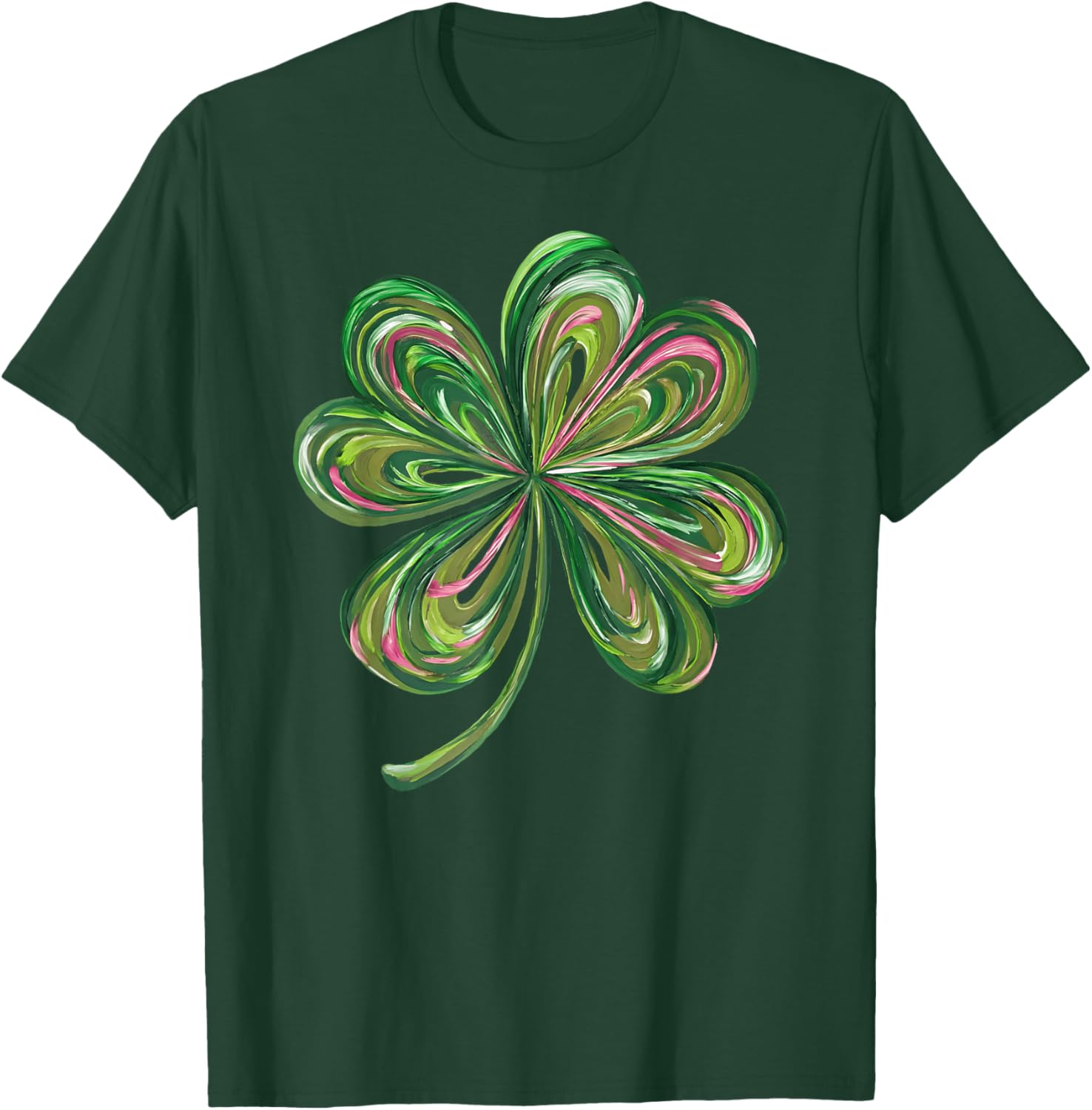 Coquette Shamrock Bow St Patrick’s Day Lucky Clover Kids T-Shirt - T-Shirt | Forest