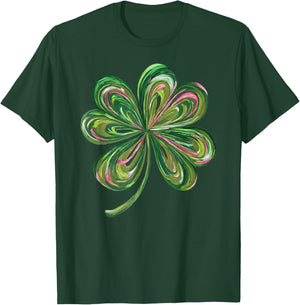 Coquette Shamrock Bow St Patrick’s Day Lucky Clover Kids T-Shirt - T-Shirt | Forest