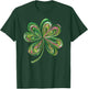 Coquette Shamrock Bow St Patrick’s Day Lucky Clover Kids T-Shirt - T-Shirt | Forest